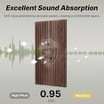 thumbnail image 4 of 2-Pack Acoustic Wood Veneer Wall Panels, 47"x23.6"x0.74" 3D Self-adhesive Panel, Dual-layer Soundproof Tiles for Echo Absorption, Decorative Acoustical Barrier, Walnut Wood Finish$$Music, 4 of 9