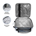 thumbnail image 3 of Square Lunch Bag 10.5*3.5*9.5 Inches Cooler Bag Lunch Bag Insulation Portable Durable Fashion Blue Cartoon Triangle, 3 of 6