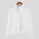 thumbnail image 3 of INCERUN Tops 2024 estilo coreano moda para hombres diseño de cinta retorcida camisetas casuales ropa de calle sólida manga larga camiseta S-5XL, 3 of 5