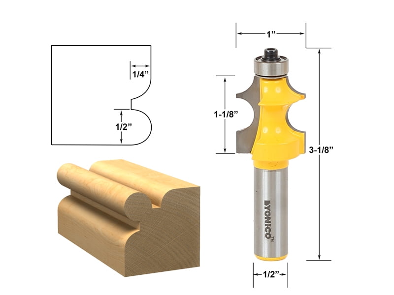 1/4" Radius Corner Bead/Beading Router Bit 1/2" Shank Yonico 13108