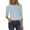 ZZ-Blue27, variant on LIIPEE Women T-Shirts Solid Color 3/4 Sleeve Round Neck Tshirt Top Female Classic Casual Daily Wear Tee,Beige,L