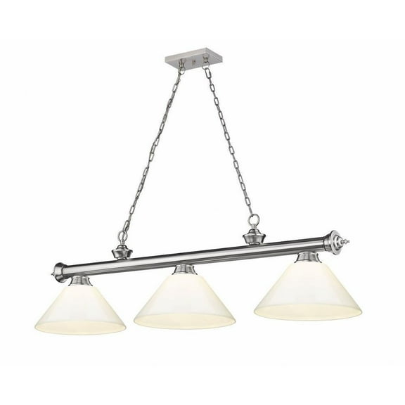 3 Light Billiard in Traditional and Classical Style-18.75 inches Tall and 14 inches Wide Bailey Street Home 372-Bel-4596631