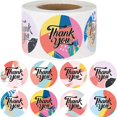 thumbnail image 4 of maskred 500 Pieces Colorful Thank Stickers Labels 5 for Birthday Party 1 Roll 1.5 Inch 1Set, 4 of 6
