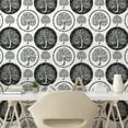 thumbnail image 3 of Ambesonne Tree of Life Peel & Stick Wallpaper for Home, Grunge Style Design, 13"x100", Black White, 3 of 6