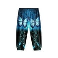 thumbnail image 5 of DISNIMO Galaxy Butterfly Bloomer Harem Pants Girls Baggy Sweatpants Size 8-12 Harem Bloomers Long Pants Loose Trousers for Girls Harem Pants Dance Pants Kids Elastic Waist Pants High Waist, 5 of 7