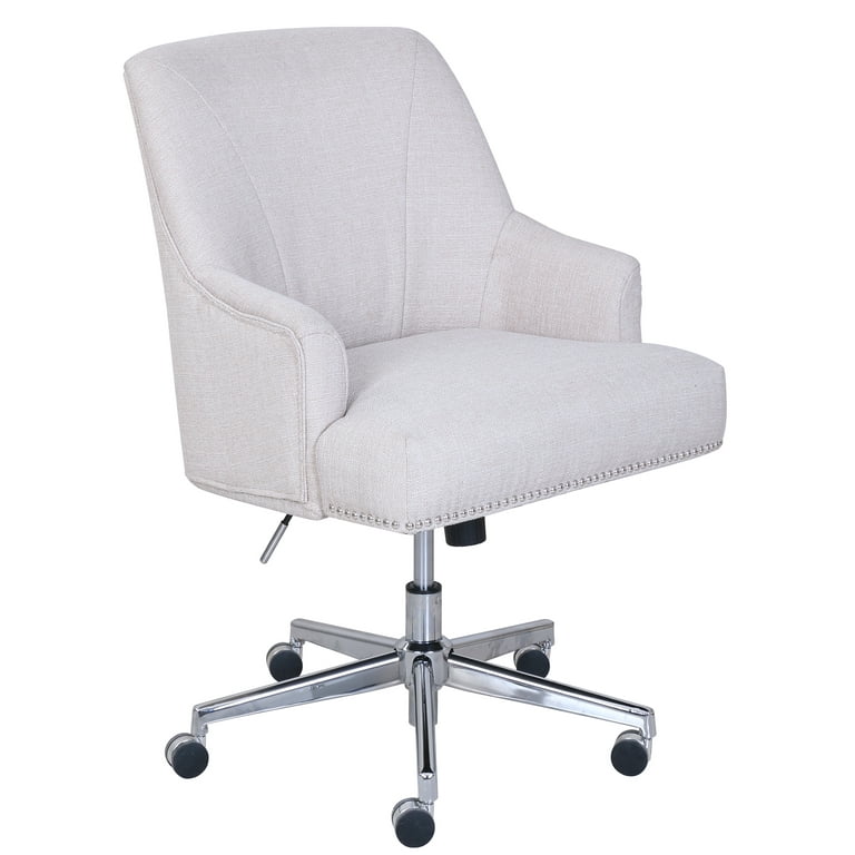 Serta Style Leighton Home Office Chair Beige Twill Fabric