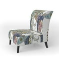 thumbnail image 2 of Designart "White Floral Paisley" Upholstered Patterned Accent Chair and Arm Chair, 2 of 5