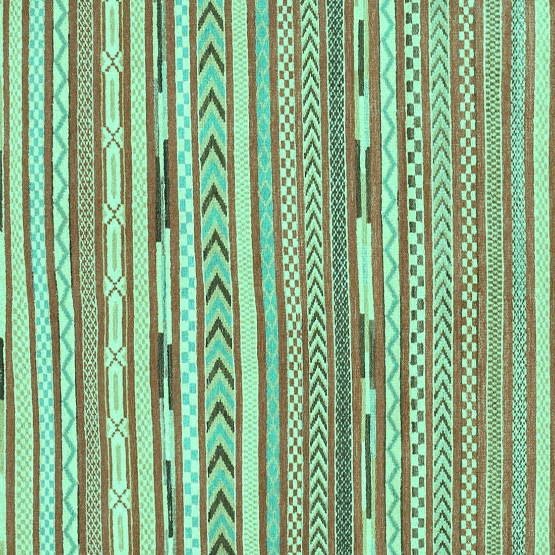 Ahgly Company Indoor Square Abstract Turquoise Blue Modern Area Rugs, 5 ...