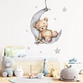 thumbnail image 2 of stickers Muraux Forme D'ours Sur Les Nuages ​​Autocollants Muraux Lune Toile Ballon D'air Chaud Pegatina Mural Sweet Dream Pour Chambre De Bb Ppinire, 2 of 4