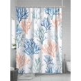 thumbnail image 5 of Fsddascl Colorful Coral Shower Curtain Set - 36" x 78" Washable Bathtub Curtain with 12 Hooks, Summer Coastal Watercolor Ocean Waterproof Fabric Stall Shower Curtains for Bathroom/Bathtub Décor, 5 of 6
