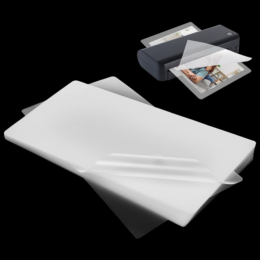 100Pcs Plastic Laminating Pouch Film Photo Protecting Sheets for Hot Laminator Clear 265x134x0.1mm