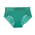 thumbnail image 2 of High Waisted Lace Briefs for Women Tummy Control Breathable Underwear Plus Size 1X 2X 3X 4X Green,Size 3XL, 2 of 3