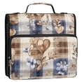 thumbnail image 2 of YAZAOO Zipper Binder trapper keeper Documents Organized Design Rustic Hearts and Floral Harmony Printed, 2 of 8