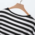 thumbnail image 4 of Hauts d'Été pour Femmes Manches Courtes Col en V Rayé Épaules Tombantes Blouse Pyjama Décontracté Ample Confortable Hauts, 4 of 6