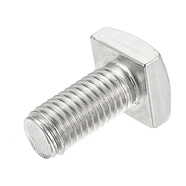 Cuadrada Cabeza Perno, M12x20mm Completamente Roscado 304 Inoxidable Acero Grado C Cuadrada Máquina Tornillo