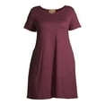 thumbnail image 6 of Ella Samani Women's Plus Size Short Sleeve T-shirt Dress with Pockets, 6 of 6