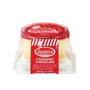 Junior's Little Fellas Strawberry Topped New York Style Cheesecake, 4 oz, Frozen
