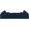 thumbnail image 3 of Meridian Furniture Mackenzie Navy Durable Linen Textured Modular Sectional, 3 of 8