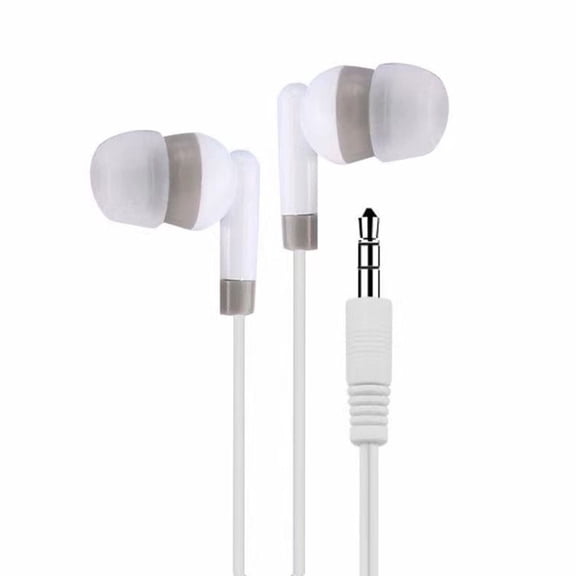 Wired Earbuds in-Ear Headphones, Noise Cancelling Earphones with HD Stereo Sound, Lightweight Portable Noise Isolation Corded 3.5mm Jack Ear Buds for Most Computer, Laptop, 1Pc(White,2.7x1")