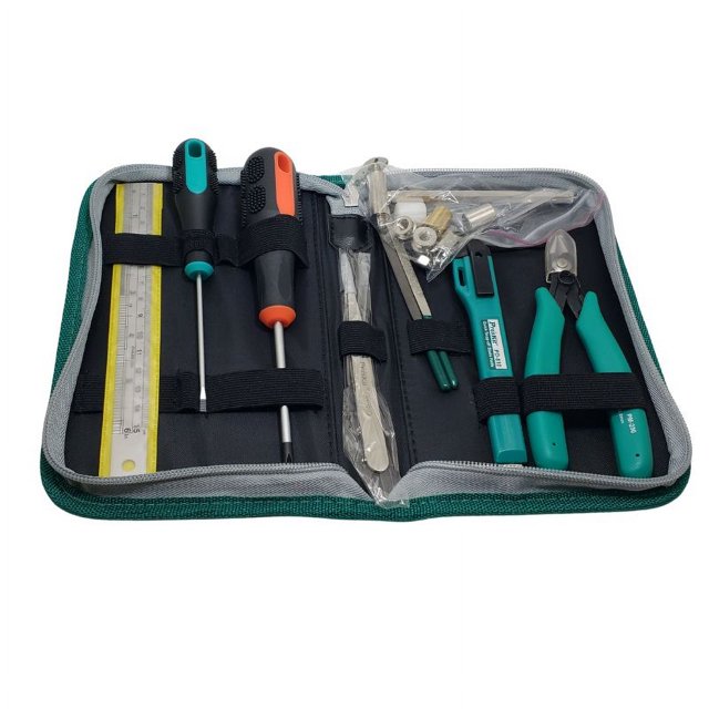 PK-622 - TOOL KIT STEM 10PCS WITH CUTTER HAMMER SCREW DRIVERS FILES CASE