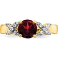 thumbnail image 4 of 14K Two-Tone Garnet And Diamond Ringsize 7 (Width 2 To 5.5) - Jbsp, 4 of 5