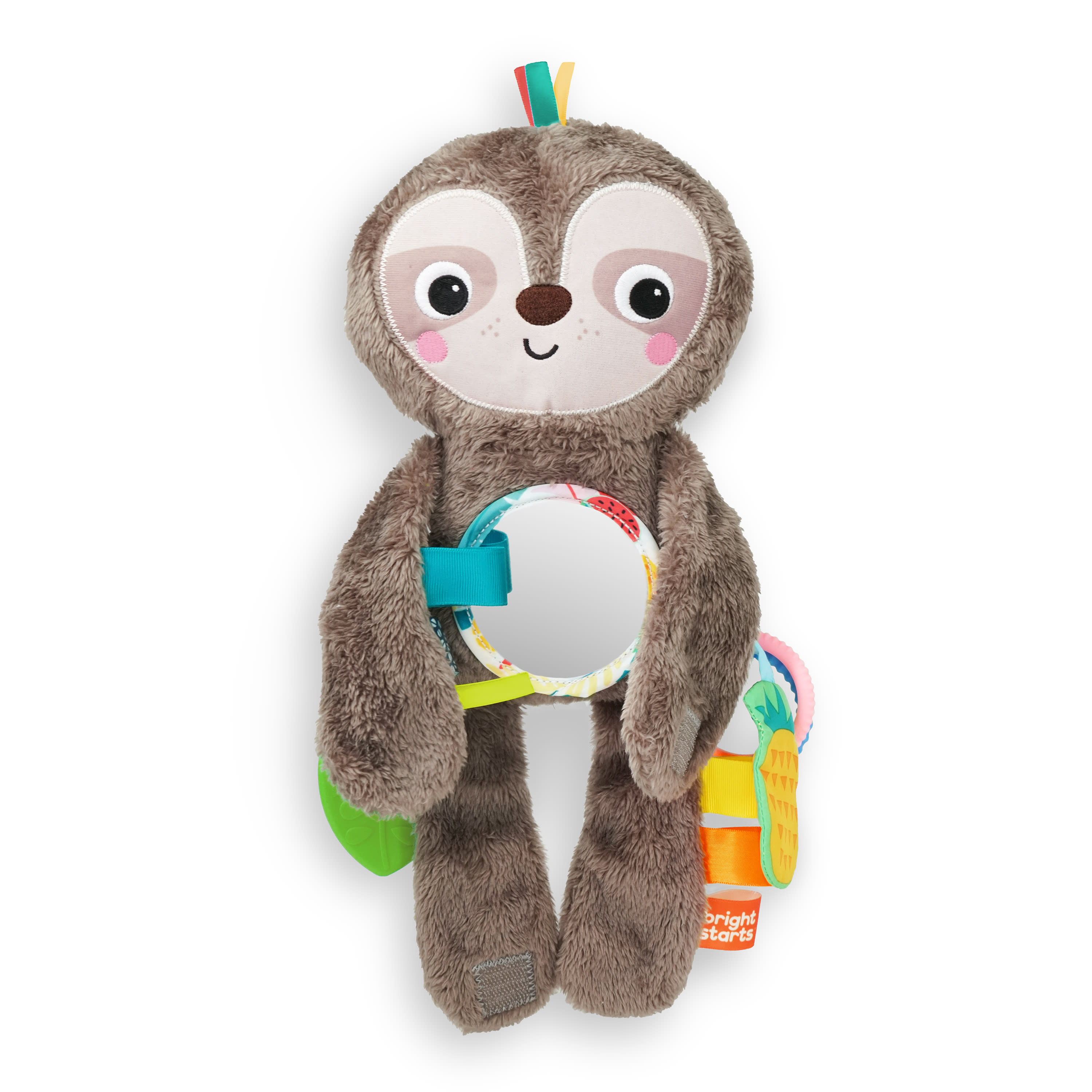 Bright Starts Slingin’ Sloth Travel Buddy Plush Attachable Stuffed Animal Infant Toy, Multicolor - image 5 of 16