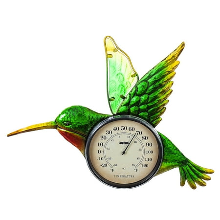 Evergreen Hummingbird Outdoor Wall Thermometer