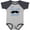 Baseball Heather and Navy, variant on Inktastic I'm the Little Mister with Mustache Boys Baby Bodysuit