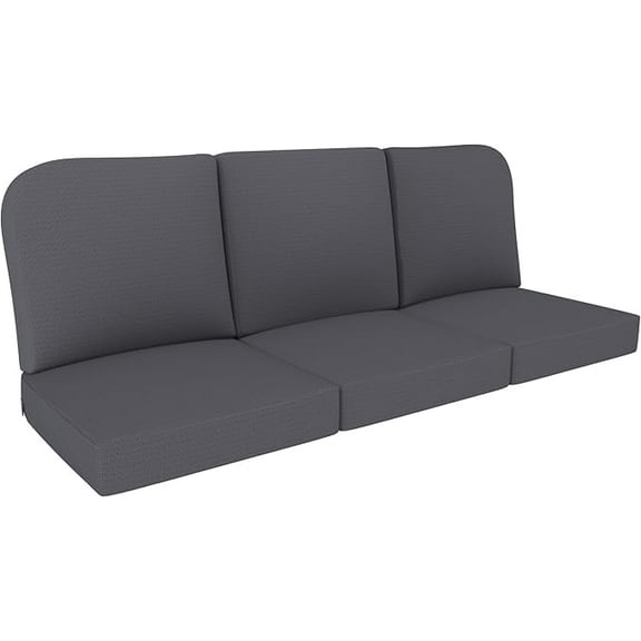 Covers & All Outdoor Deep Seat Cushion Set of 3, 22 x 24 Inch Patio Chair Cushions with Water-Repellent & UV-Resistant Cover, Lightweight & Tear-Resistant Seat & Back Cushions for Patio Furniture