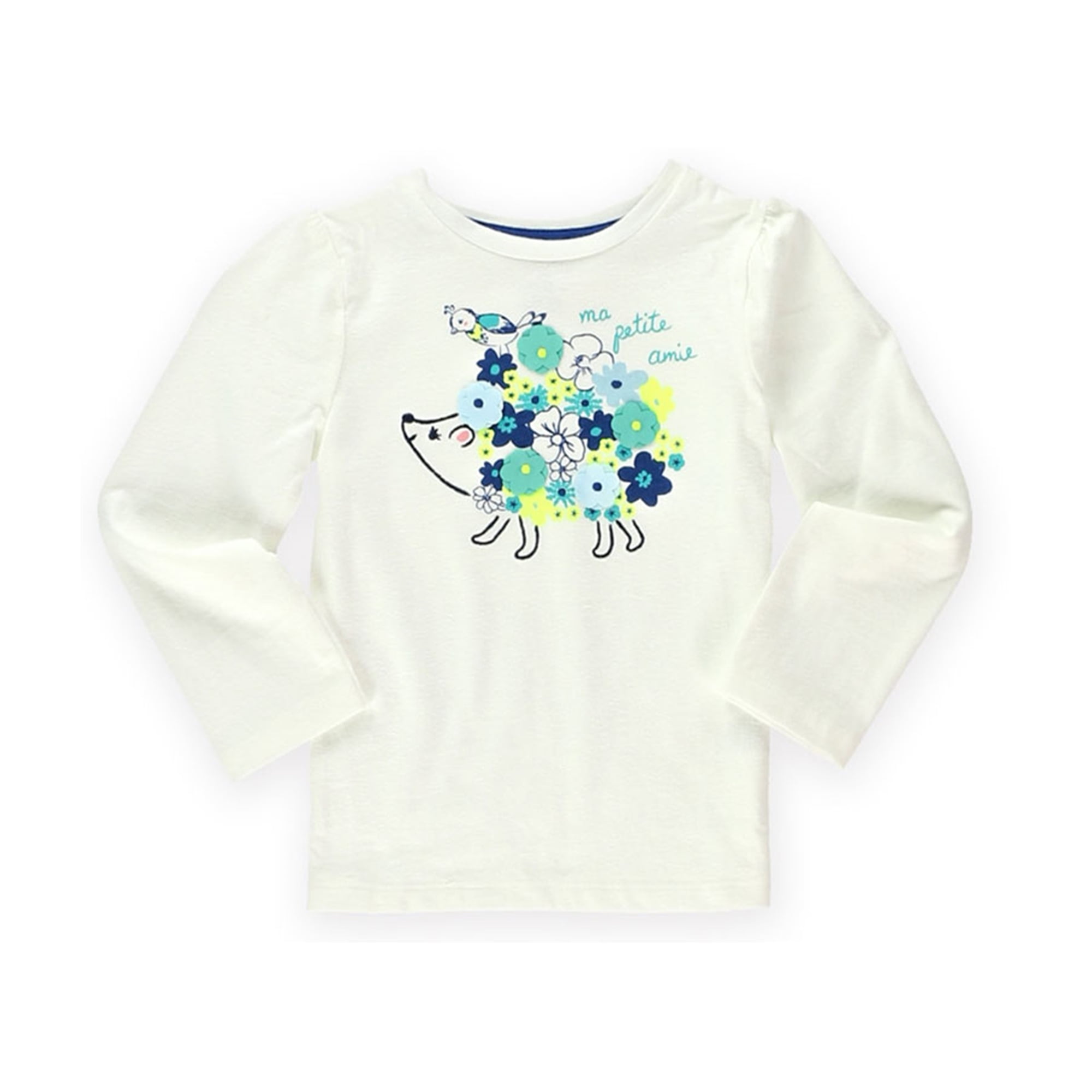 New Gymboree Girls Girl Dog Graphic Tee Top Size Small 5-6 Sky Blue 