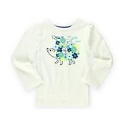 Gymboree Girls Ma Petite Amie Graphic T-Shirt, White, 12-18 mos