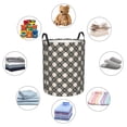 thumbnail image 6 of Balery Daisy Plaid Black Round Laundry Basket with Handles Waterproof Freestanding Laundry Hamper for Clothes Toys in the Dorm and Family-Medium, 6 of 8