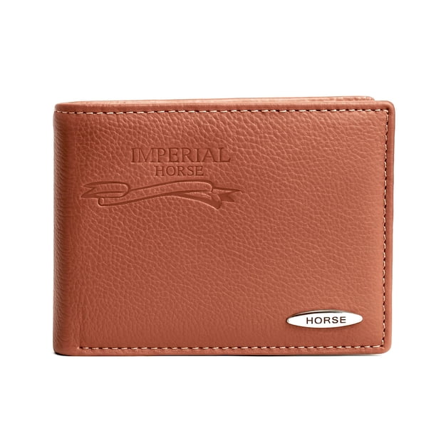 Cartera Horse Imperial Plake 3 café piel sintética hombre