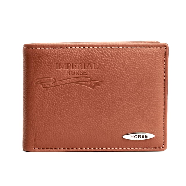 Cartera Horse Imperial Plake 3 café piel sintética hombre