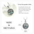 thumbnail image 4 of Stainless Steel Abalone Shell Tree of Life Urn Pendants with Chain Necklace for Cremation Ashes of Loved One Memorial Jewelry, 4 of 10