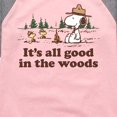thumbnail image 3 of Peanuts - All Good In The Woods - Toddler And Youth Girls Raglan Graphic T-Shirt, 3 of 6
