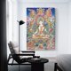 thumbnail image 3 of Póster de pintura de Thangka tibetano de Tara Blanca, póster de arte de pared, lienzo de desplazamiento, cuadro decorativo para sala de estar, hogar, 24 x 36 pulgadas (60 x 90 cm), 3 of 6