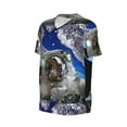 thumbnail image 2 of Balery Astronaut in Outer Space Baseball Jersey for Men Casual Button Down Shirts Short Sleeve Active Team Sports Uniform-4X-Large, 2 of 9
