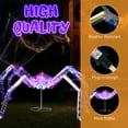 thumbnail image 4 of 3ft Iridescent Halloween Spider Decor - Weatherproof Outdoor Light-Up Yard Decoration with 340 Purple LEDs for Front Yard, Porch, Garden & Lawns, 4 of 12