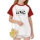 thumbnail image 5 of Blusas y camisas de manga corta con cuello redondo para niños y niñas, blusa de manga corta con estampado de cuello redondo, 5 of 7