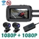 thumbnail image 4 of Dual 1080P Motocicleta DVR Impermeable Moto Cámara WiFi Sin GPS Cámara de Tablero Grabadora de Vídeo de Conducción Delantera Trasera Caja Negra, 4 of 5