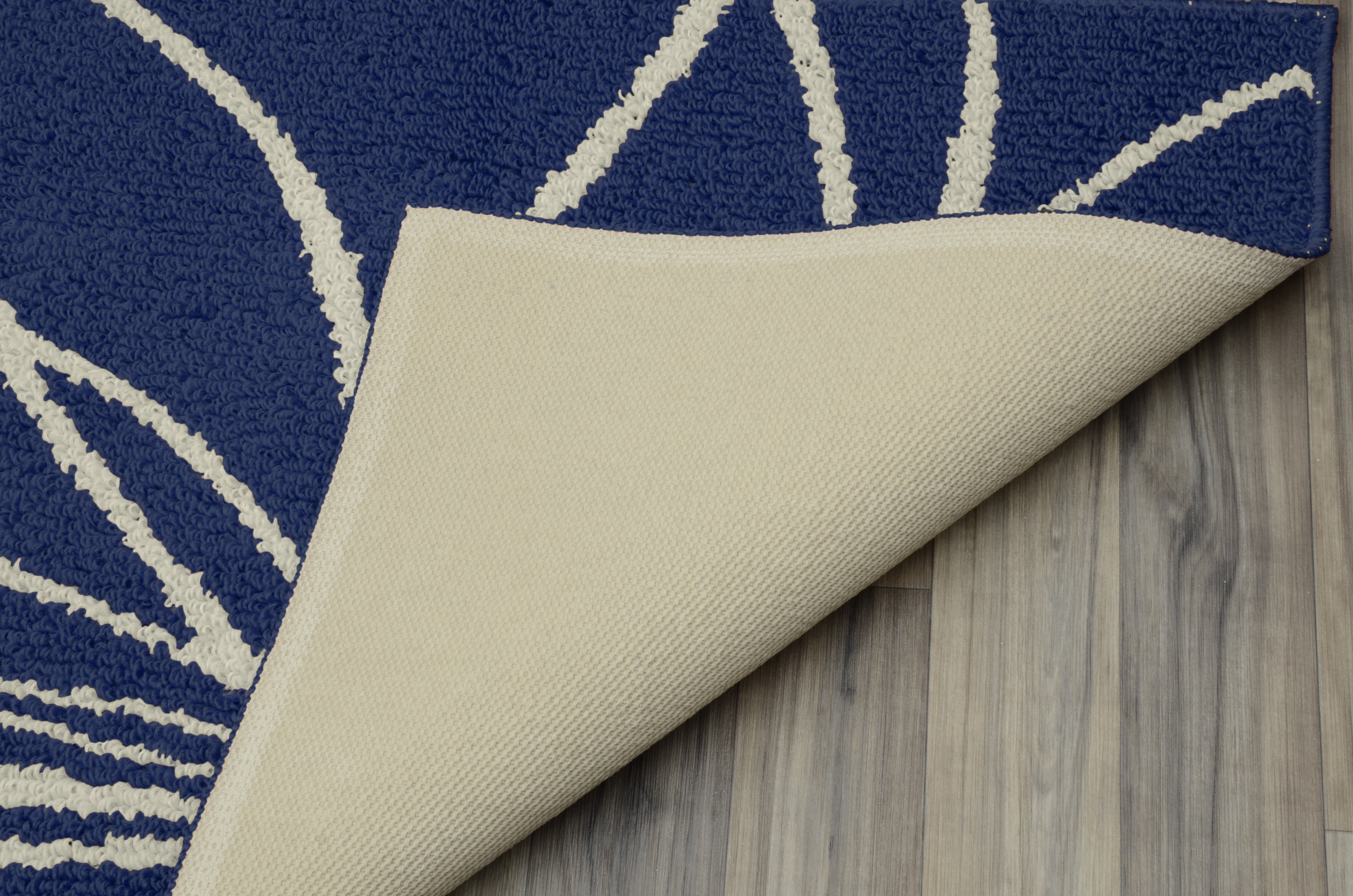 Garland Rug Grand Floral Indigo/Ivory Indoor Runner Rug, 2' x 5'