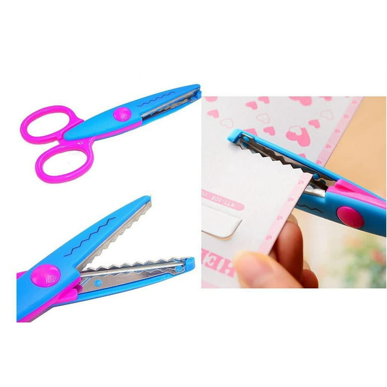 UCEC Craft Scissors Decorative Edge, Zig Zag Scissors, Kids Scissors, Safety  Scissors, Design Pattern Scissors for Kids Toddler Adults, Crafting  Scrapbooking Supplies for School, 6 Pack Colorful