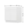 thumbnail image 5 of Furinno Shaker Sink Bases Kitchen Cabinet, Ready to Assemble, 24 D x 30 W x 34.5 H, White, 5 of 9