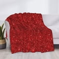 thumbnail image 3 of Balery Red Glitter Manta de Franela con Dibujo, Lujo Ultra Suave y Cálido, Antipelusa y Resistente a las Arrugas para Cama, Sofá, Camping -50"x40", 3 of 6