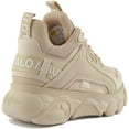 thumbnail image 3 of Buffalo CLD Chai Women's Vegan Chunky Sole Lace Up Trainers In Cream Size 10, 3 of 6