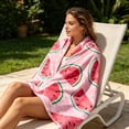 thumbnail image 6 of Bradem Summer Oversized Cotton Beach Towel, 60x28 In, (Watermelon) Cute Cartoon Print Beach Blanket, Extra Large Microfiber Quick-Drying Pool Towel, Summer Gifts for Women, 6 of 9
