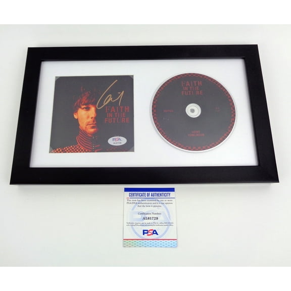 Louis Tomlinson Signed Autograph Faith In The Future CD Framed PSA/DNA COA A