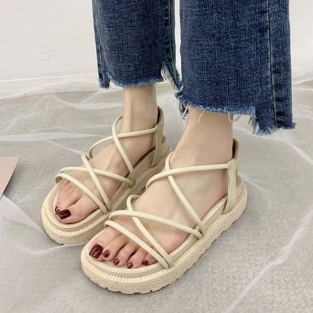 

Yedhsi Women s Summer Platform Shoes Soft Sole Comfortable Roman Sandals