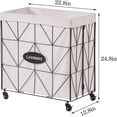 thumbnail image 5 of Mxfurhawa Iron Wire Laundry Hamper With Rolling Lockable Wheels, Foldable basket Organizer with Detachable Liner & Wheels(Black), 5 of 7